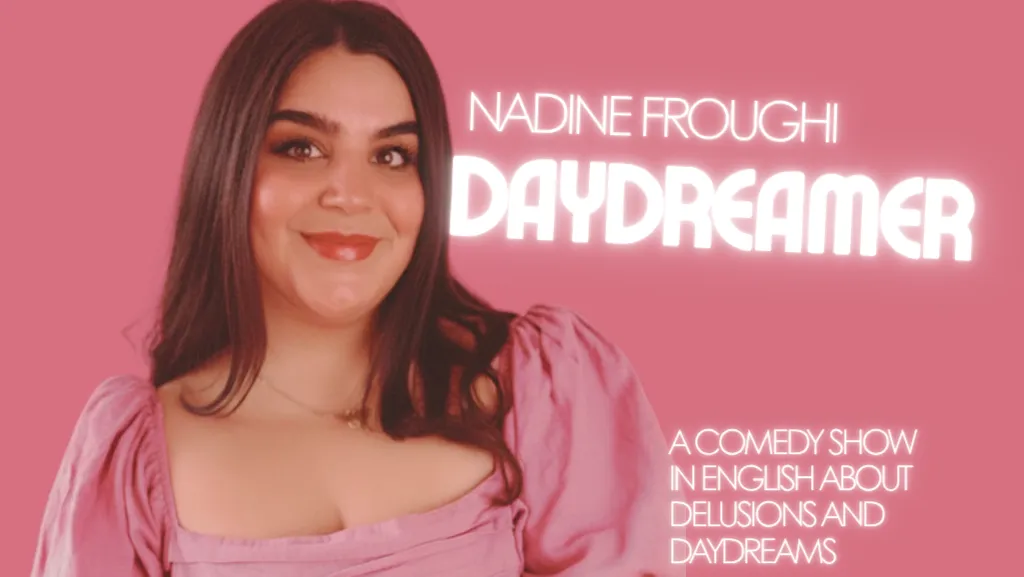 Image showing faces of comedians, and information about the comedy show