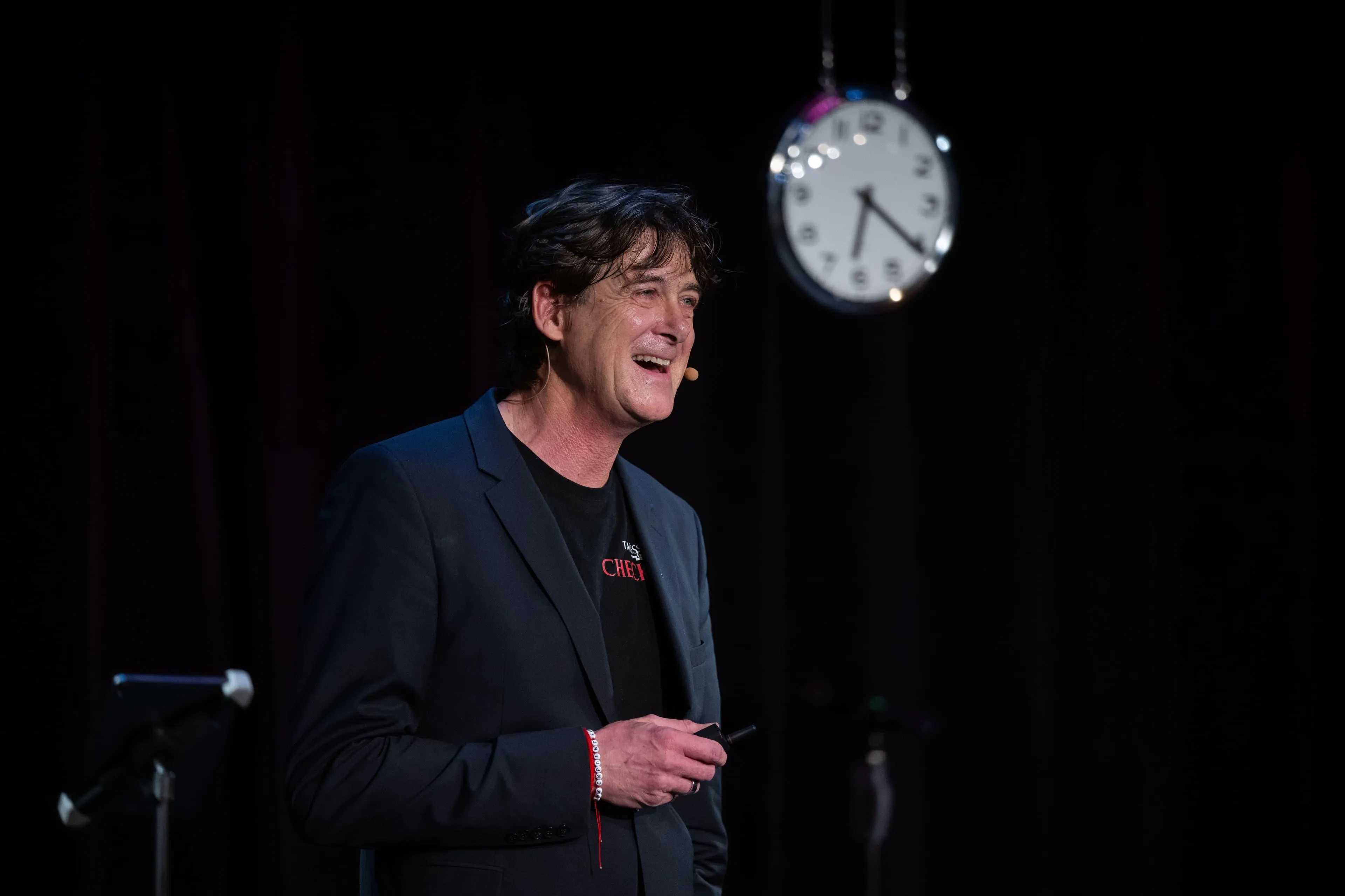 Image showing faces of comedians, and information about the comedy show